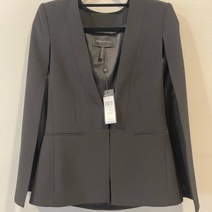 BCBGMaxAzria Black Suit/Cape Jacket